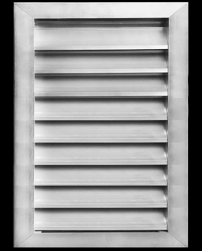 HVAC Premium 14"W x 20"H Aluminum Exterior Gable Louver Vent for Walls & Crawlspace - Weather-Resistant Air Grille with Screen Mesh - [Outer Dimensions 15.75"W x 21.75"H]
