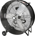 BILT HARD 30 inch High Velocity Drum Fan, 13000 CFM 2-Speed Heavy Duty Industrial Shop Fan for Garage, Warehouse, Workshop, Factory and Basement, UL Listed, Black