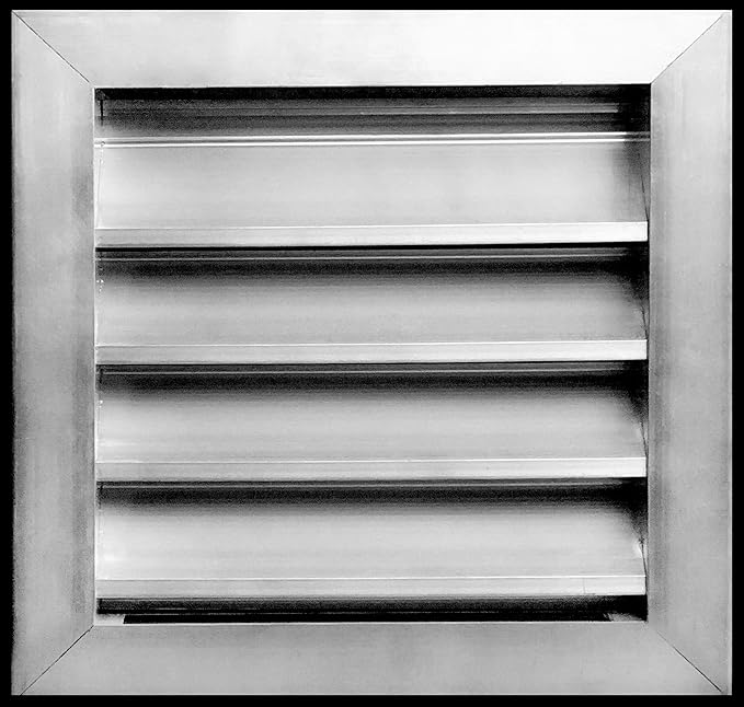 HVAC Premium 10"W x 10"H Aluminum Exterior Gable Louver Vent for Walls & Crawlspace - Weather-Resistant Air Grille with Screen Mesh - [Outer Dimensions 11.75"W x 11.75"H]