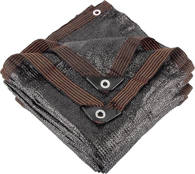 70% 30 X 30 FT Black Shade Cloth, Outdoor Sunblock Shade Cloth with Grommets, Durable Sun Shade Netting Shading Antifreezing for Patio, Garden, Plants Cover, Greenhouse, Barns, Dog Kennel
