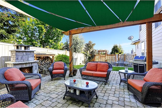 Jobe’s Easy Gardener Sun Screen Fabric (Reduces Temperature Up to 15 Degrees, Provides 75% More Shade), 6 Feet x 50 Feet, Heavy Green, Reusable, UV-Protected, Easy Installation