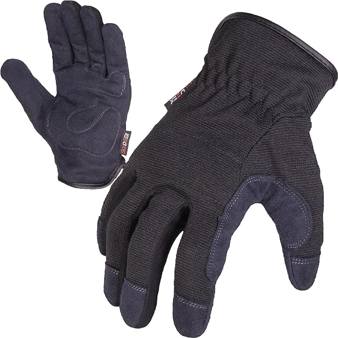 SKYDEER 3-Pairs Pack Durable Leather Work Gloves for Gardening and General Work (SD8810/L)