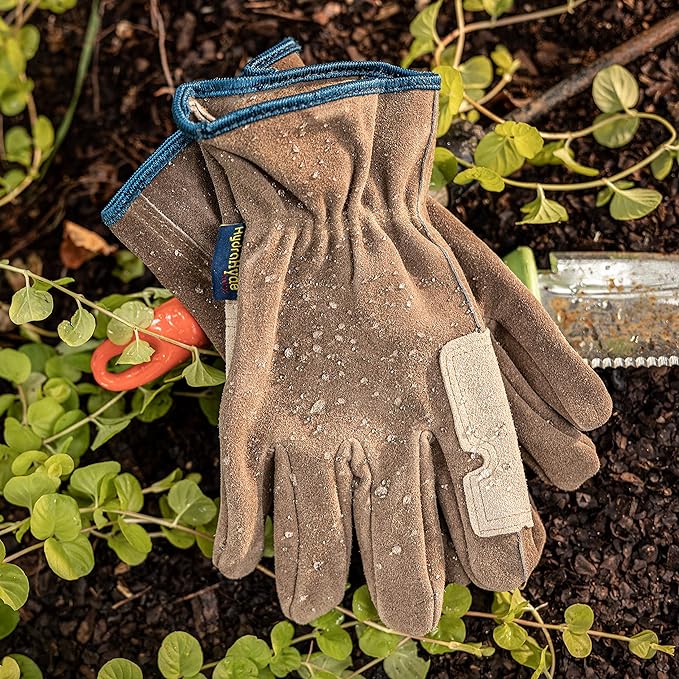Wells Lamont Men’s HydraHyde Leather Work Gloves, Water-Resistant Split Cowhide, Reinforced Palm for Ranching, Fencing, and Construction