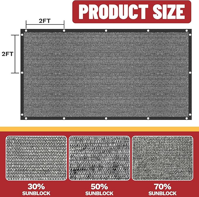 ShadeMart 30% Shade Cloth for Plant, 16FT x 20FT Black Outdoor Shade Tarp, Shade Cover with Upgrade Grommets and Zip Ties, Netting Sunblock Net for Vegetables Flower Garden Greenhouse, We Custom Size