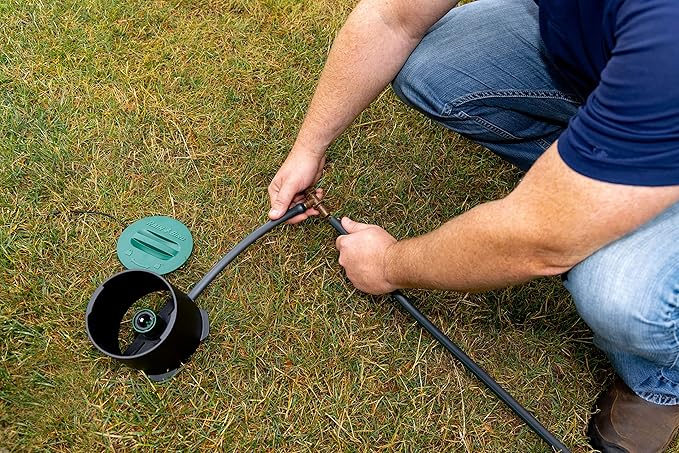 Rain Bird 32HE In-Ground Pro Rotor Pop-up Sprinkler System Kit with Click-N-Go Garden Hose Connection